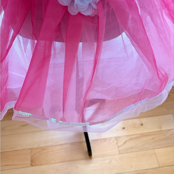 Revolution Pink Tulle Mini Skirt with White Floral Detail - Picture 6 of 8